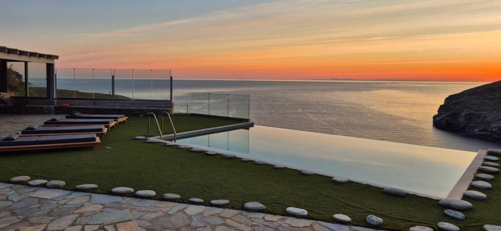Anastasis Luxury Villa Andros With Heated Pool Sineti Zewnętrze zdjęcie